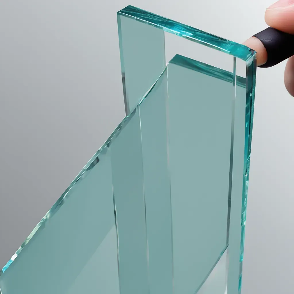 "Diagram showing 3mm tempered glass thickness specifications and tolerance standards for quality in design applications."