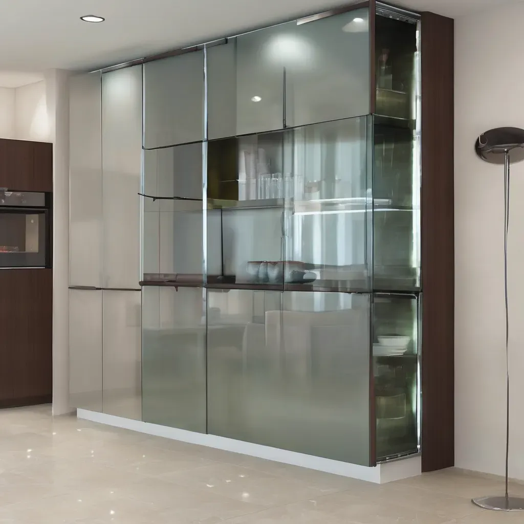 Close-up of 3mm toughened glass panels showcasing sleek, durable design for Bangalore cabinets and doors.