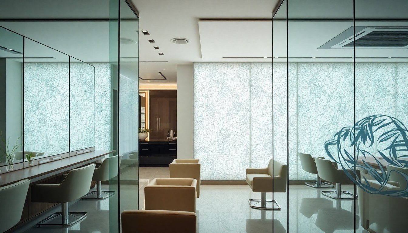 Acid-Etched Mirror Patterns: Design Techniques and Privacy Levels for Noida Salon Interiors