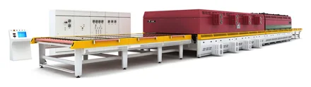 Glass tempering line