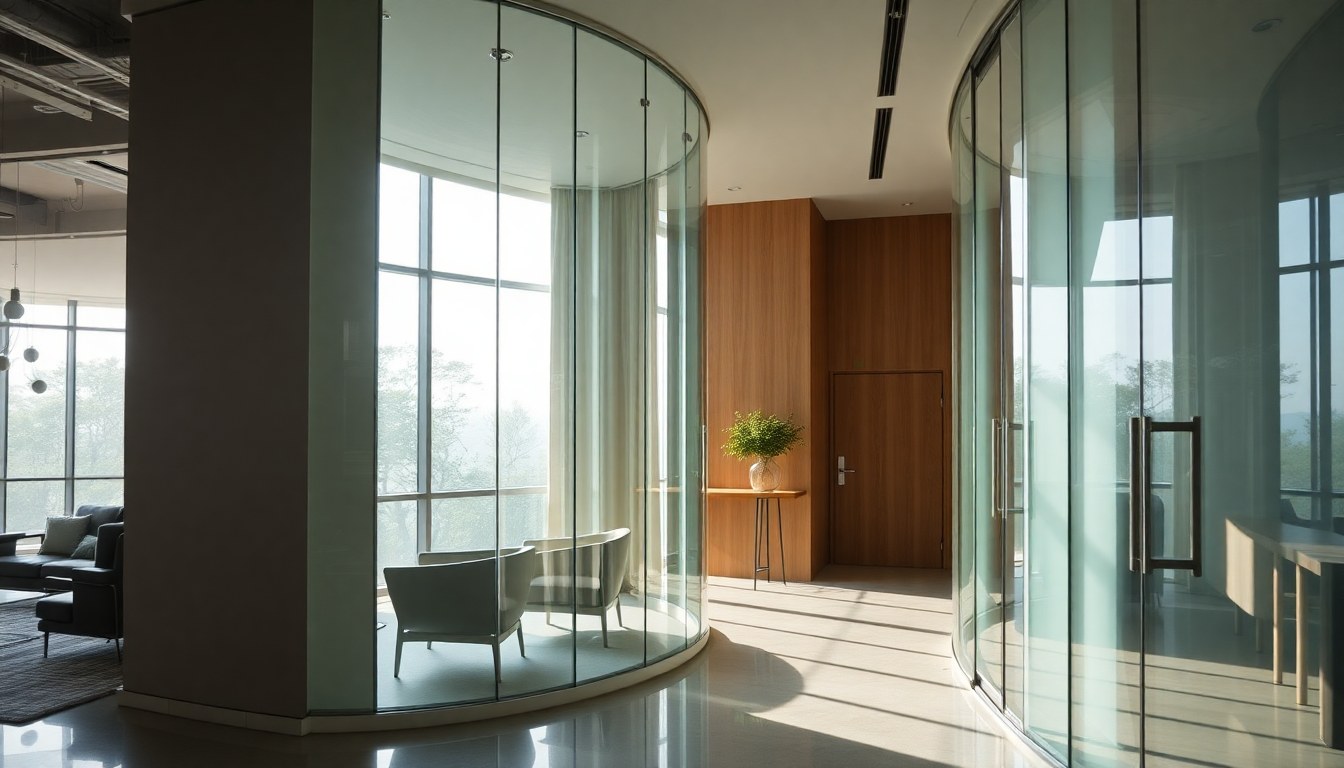 Curved Glass Partitions: Fabrication Process & Applications in Premium Interiors