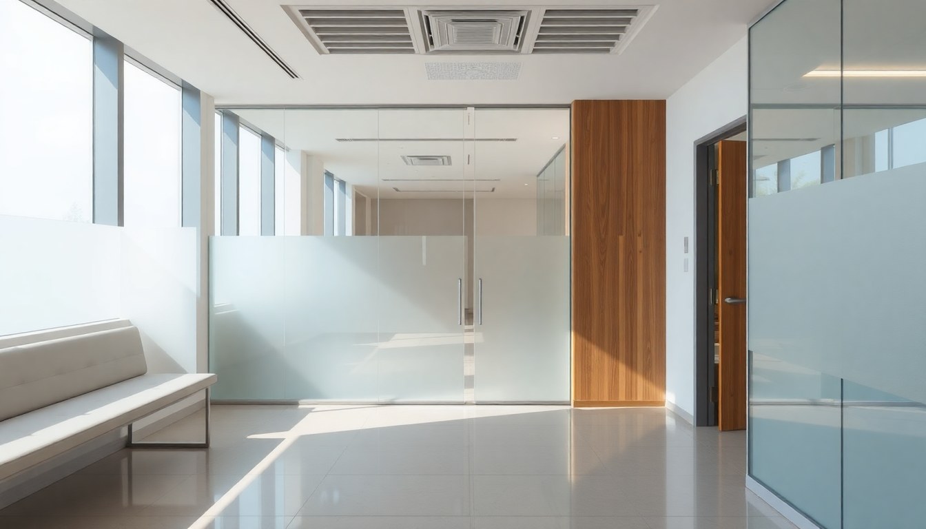 Frosted Glass Partitions for Medical Clinics: Privacy & Hygiene Standards