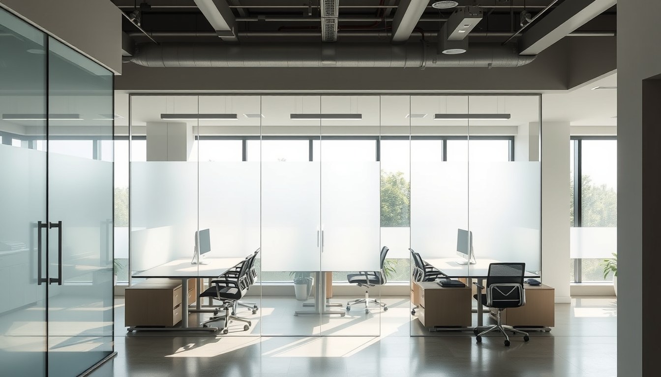Frosted Glass Partitions for Open Office Cabins: Sound Absorption & Design Trends 2026