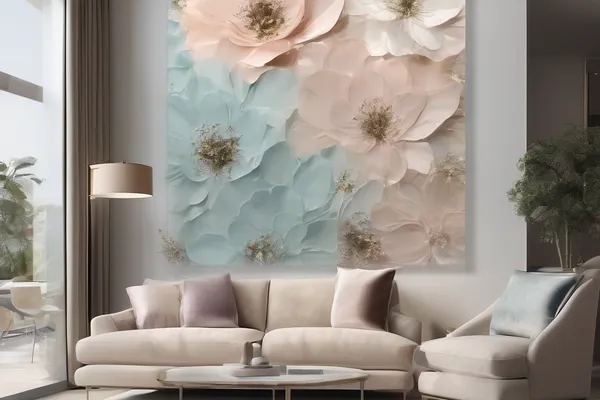 Feature Wall Floral Art — feature walls design concept