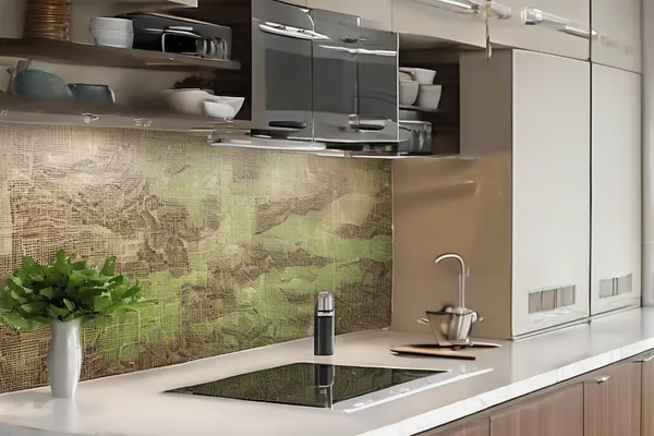 Kitchen Green Marble — kitchen backsplash design concept