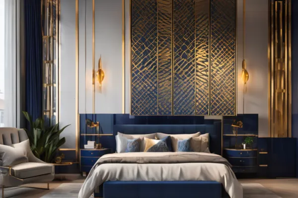 Golden Geometry — glass wardrobe design concept