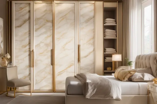 Marble Elegance — glass wardrobe design concept