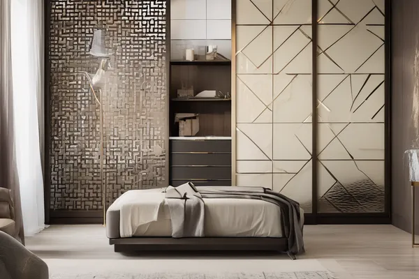 Bronze Lattice — glass wardrobe design concept