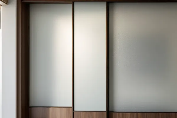 Acid Etched Wardrobe Panel — decorative glass