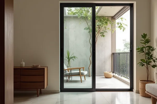 Framed Balcony Door — glass door