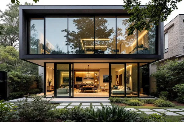 Villa Glass Facade — glass facade
