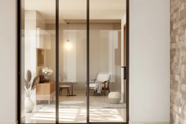 Double Glazed Office Cabin — glass partition