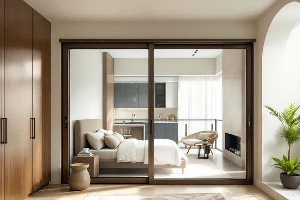 Sliding Balcony Partition — glass partition