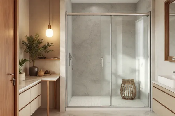 Frameless Walk In Shower — shower enclosure