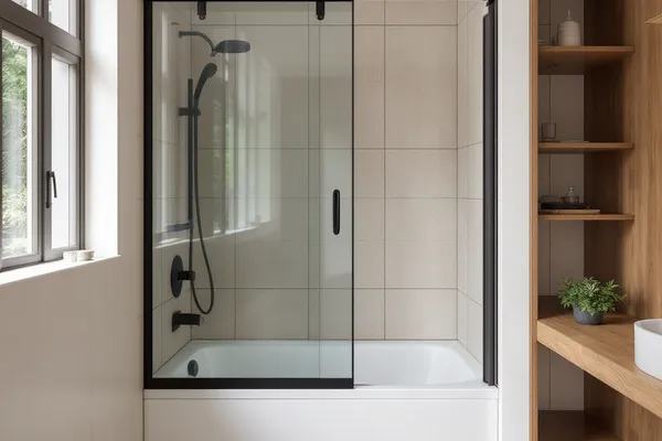 Sliding Bathtub Screen — shower enclosure