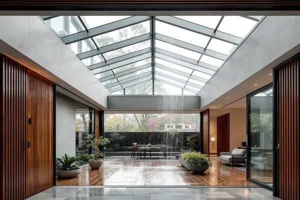Lean To Courtyard Roof — skylight