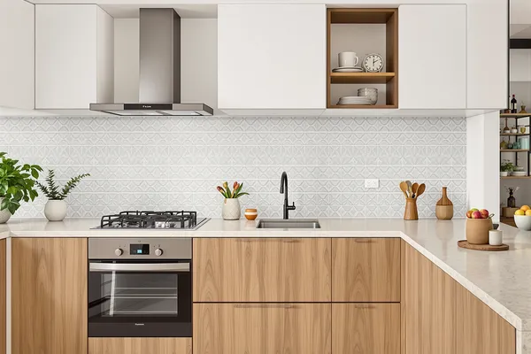 Clear Glass Over Tile — glass interiors for a 2BHK home