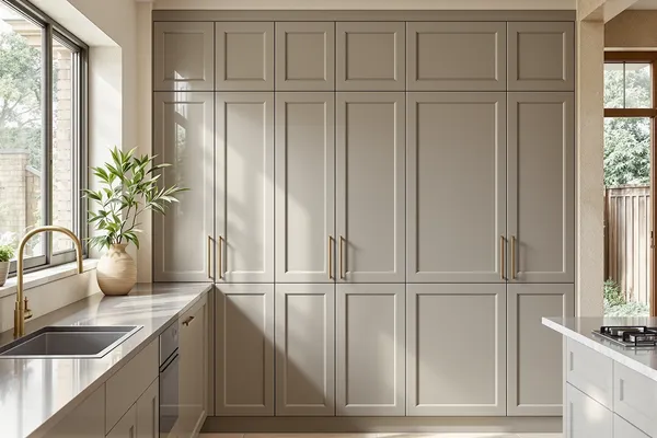 Lacquered Tall Unit — glass interiors for a 2BHK home