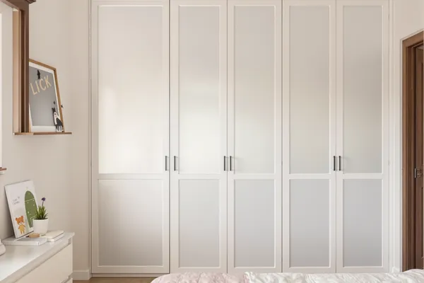 Kids Wardrobe Frosted — glass interiors for a 3BHK home