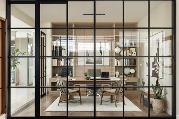 Study Glass Partition — glass interiors for a villa