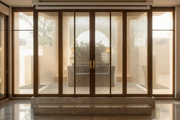 Mandir Etched Pavilion — glass interiors for a villa