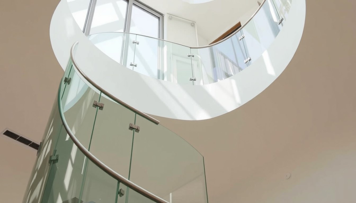Glass Railing Installation on Spiral Staircases: Safety & Design Tips