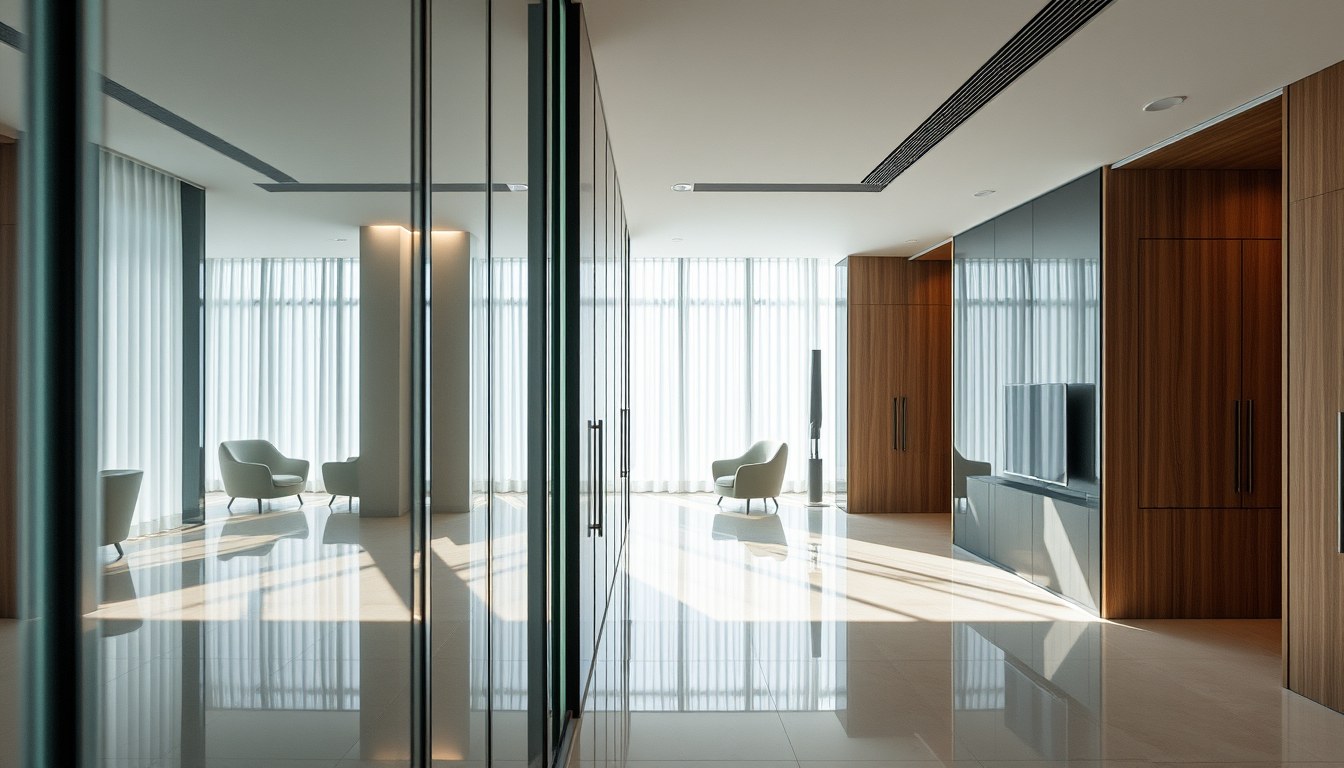 Mirrored Glass Panels for Compact Spaces: Illusion & Function