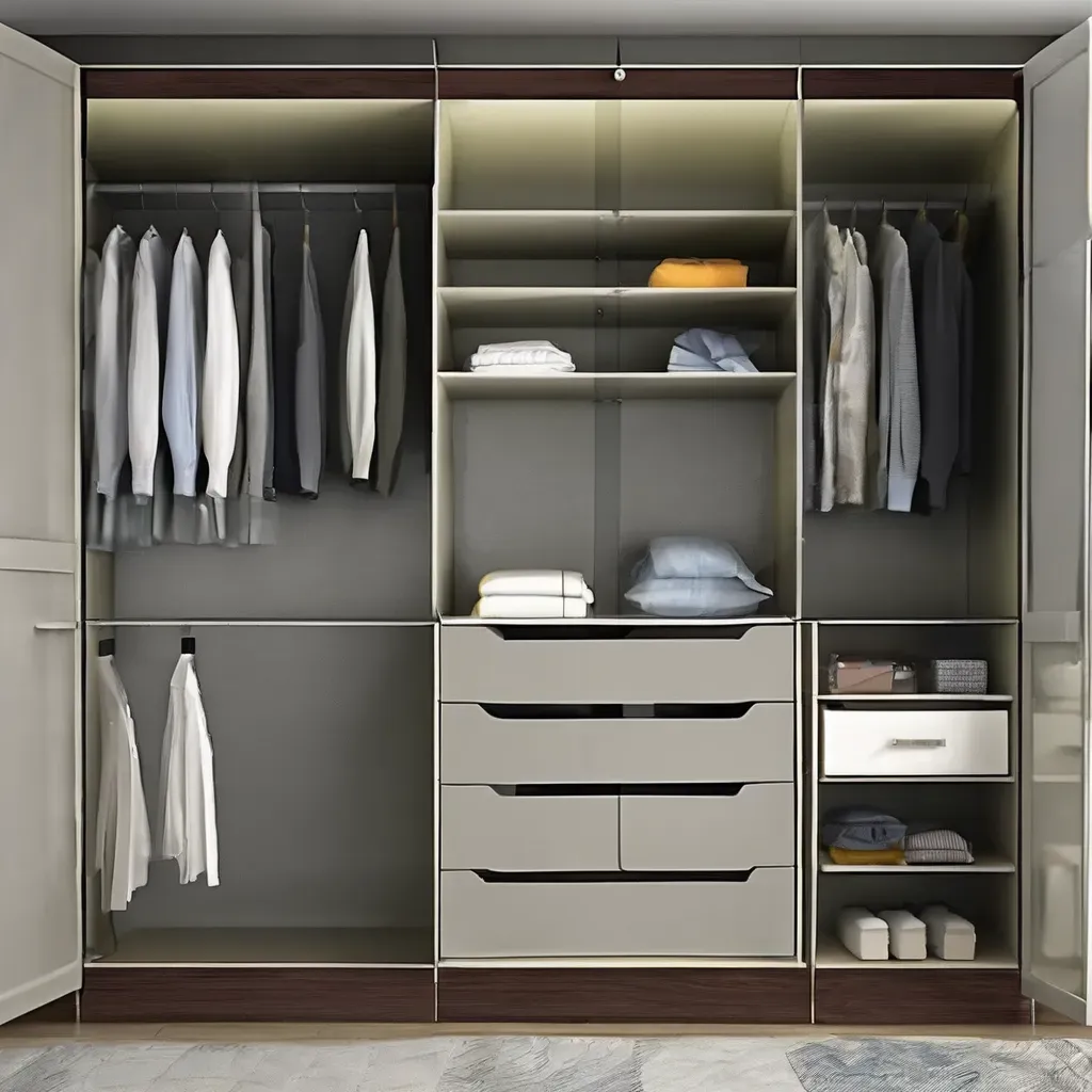 "Modern modular glass wardrobe in vibrant colors designed for stylish Bangalore interiors."