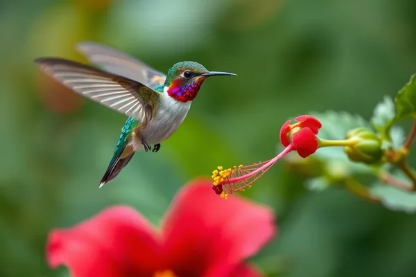 Hummingbird Mid-Flight