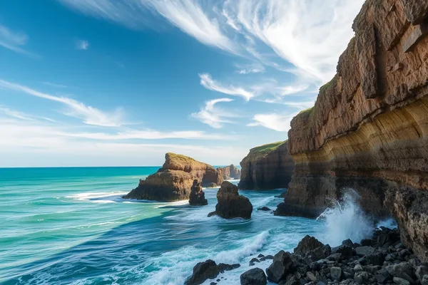 Rocky Coastal Cliffs