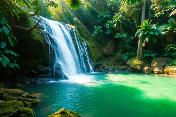 Waterfall in the Rainforest