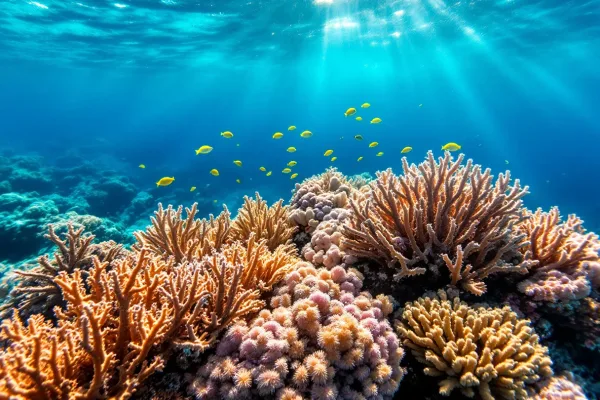 Coral Reef in Clear Water