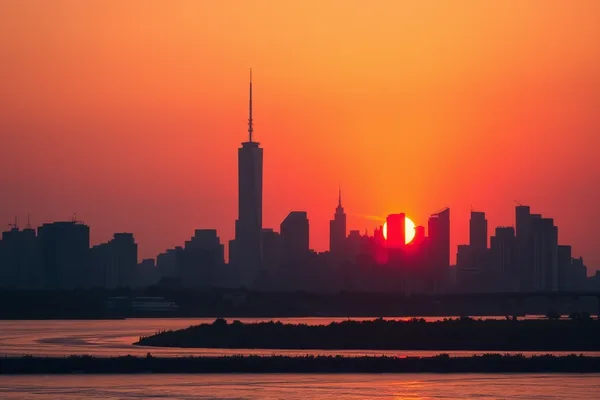 City Skyline at Sunset