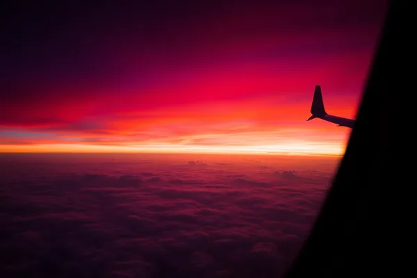Sunset from an Airplane Window