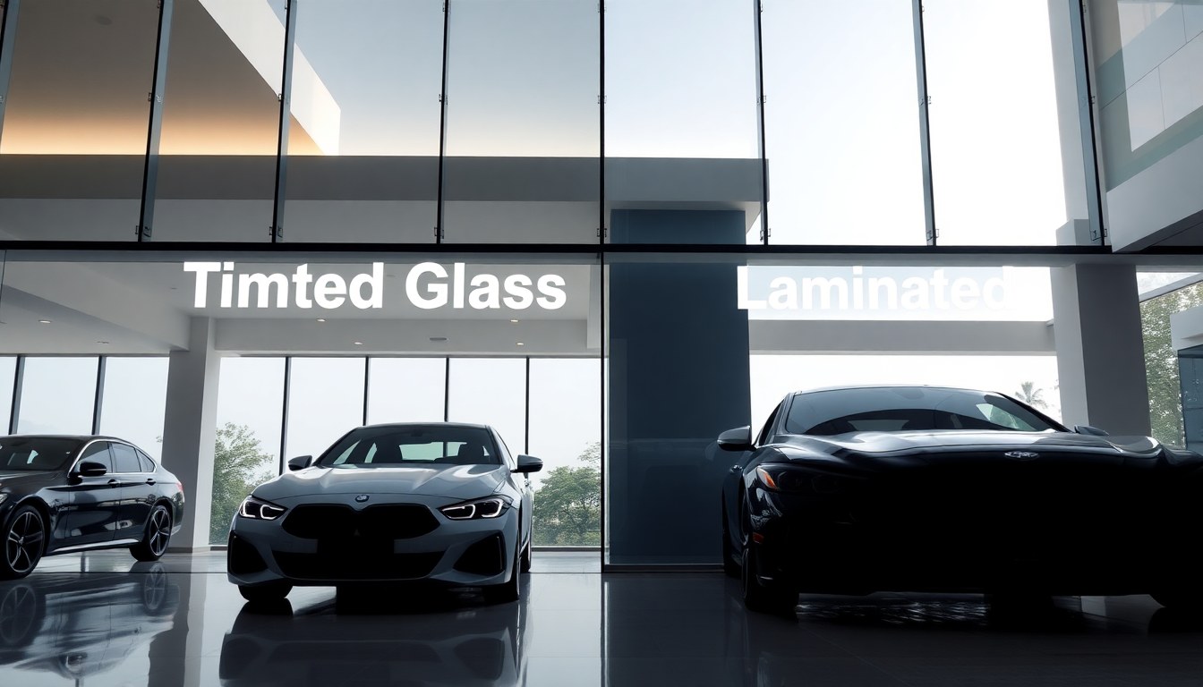 Tinted Glass vs. Laminated Glass for Car Showroom Frontage