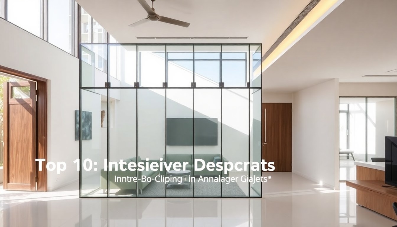 Top 10 Interior Designers in Anna Nagar Chennai for Glass Partition Projects