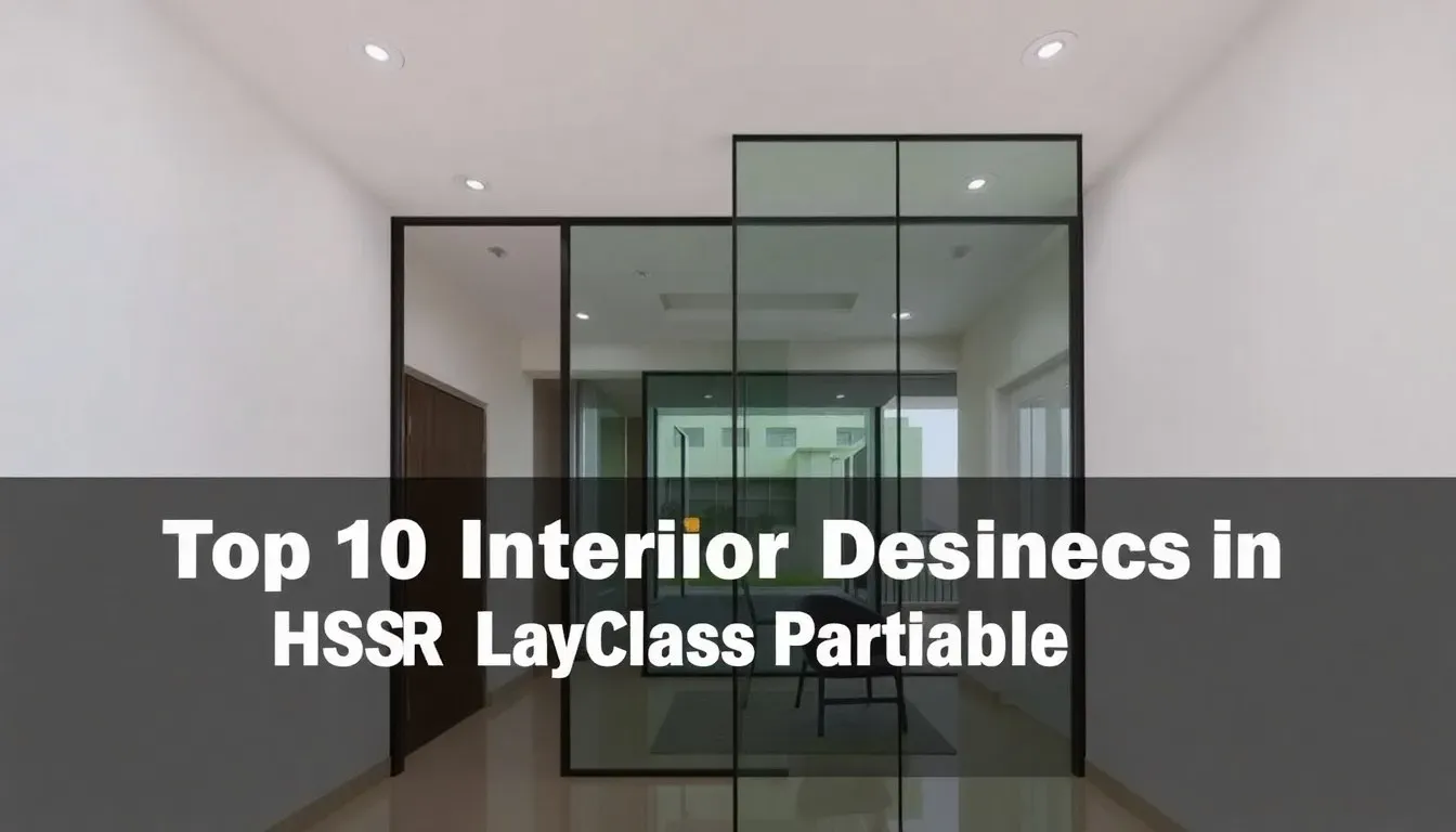 Top 10 Interior Designers in HSR Layout Bangalore for Glass Partitions